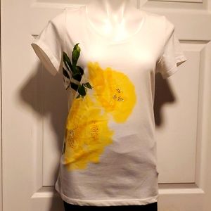 St. John's Bay Floral Women's Short Sleeve Shirt - Size Medium